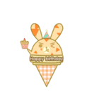 Bunny love ice cream（個別スタンプ：32）