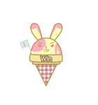 Bunny love ice cream（個別スタンプ：35）