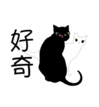 Double Cats B＆W（個別スタンプ：26）