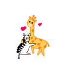 Giraffe ＆ Zebra（個別スタンプ：1）