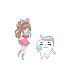 Dentist ＆ lovely tooth animation_English（個別スタンプ：17）