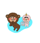 Little Monkey, Little Unicorn（個別スタンプ：3）