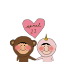 Little Monkey, Little Unicorn（個別スタンプ：16）