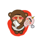 Little Monkey, Little Unicorn（個別スタンプ：17）