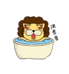 Optimistic lion ＆ pessimistic chicken（個別スタンプ：14）