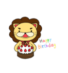 Optimistic lion ＆ pessimistic chicken（個別スタンプ：24）