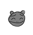 Clumsy hippo facial expression map（個別スタンプ：18）