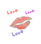 Lip kiss message（個別スタンプ：9）