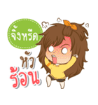 Girl name is "JingRheed"（個別スタンプ：34）