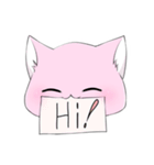 Pink Cat The MoJi（個別スタンプ：1）