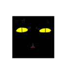 角が立っている ブラックイエロー ネコ（個別スタンプ：6）