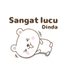 Cute bear stickers name, Dinda（個別スタンプ：37）