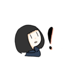 Black-haired girl（個別スタンプ：1）