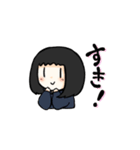 Black-haired girl（個別スタンプ：7）