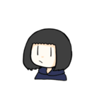 Black-haired girl（個別スタンプ：14）