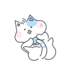 peach puppy ＆ half moon cat (baby ver)（個別スタンプ：10）