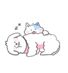 peach puppy ＆ half moon cat (baby ver)（個別スタンプ：18）
