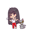 Malee and her cat（個別スタンプ：35）