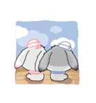 Rabbit on the beach.（個別スタンプ：1）