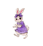 Daily rabbits and animals（個別スタンプ：7）