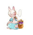 Daily rabbits and animals（個別スタンプ：12）