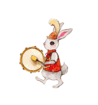 Daily rabbits and animals（個別スタンプ：17）