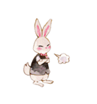 Daily rabbits and animals（個別スタンプ：18）