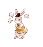 Daily rabbits and animals（個別スタンプ：28）