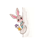 Daily rabbits and animals（個別スタンプ：34）