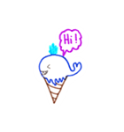 cute whale cone（個別スタンプ：1）