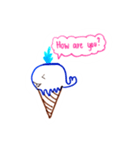 cute whale cone（個別スタンプ：2）