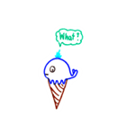 cute whale cone（個別スタンプ：4）