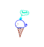 cute whale cone（個別スタンプ：8）