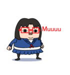 Toshiko with red glasses（個別スタンプ：2）