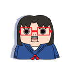 Toshiko with red glasses（個別スタンプ：17）