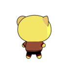 Silly yellow bear (Simple)（個別スタンプ：10）
