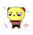 Silly yellow bear (Simple)（個別スタンプ：24）