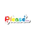 Colorful Text Stickers. 04（個別スタンプ：17）