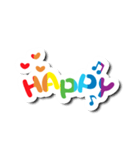 Colorful Text Stickers. 04（個別スタンプ：18）