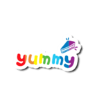 Colorful Text Stickers. 04（個別スタンプ：21）