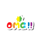 Colorful Text Stickers. 04（個別スタンプ：32）