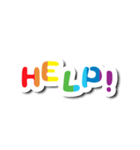 Colorful Text Stickers. 04（個別スタンプ：34）