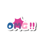 Colorful Text Stickers. 07（個別スタンプ：32）