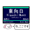 大阪私鉄 京都線 嵐山線 今この駅だよ！（個別スタンプ：8）