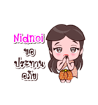 Nidnoi Or Chao Thai Style naka（個別スタンプ：38）