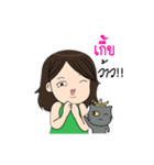 My name's kea and my cat (Taro).（個別スタンプ：35）