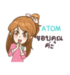 ATOM my name is khaw fang e（個別スタンプ：10）