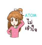 ATOM my name is khaw fang e（個別スタンプ：26）