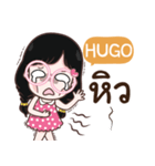 HUGO cute glasses girl e（個別スタンプ：2）