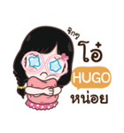 HUGO cute glasses girl e（個別スタンプ：4）